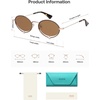 image:imageSOJOS Retro Oval Sunglasses Women Trendy Lightweight Narrow Vintage Small Shades UV Protection Sun Glasses LarmesTortoiseBrown