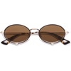image:imageSOJOS Retro Oval Sunglasses Women Trendy Lightweight Narrow Vintage Small Shades UV Protection Sun Glasses LarmesTortoiseBrown