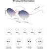 image:imageSOJOS Retro Oval Sunglasses Women Trendy Lightweight Narrow Vintage Small Shades UV Protection Sun Glasses LarmesWhiteBlue