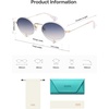 image:imageSOJOS Retro Oval Sunglasses Women Trendy Lightweight Narrow Vintage Small Shades UV Protection Sun Glasses LarmesWhiteBlue