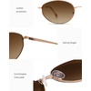 image:imageSOJOS Retro Oval Sunglasses for Women Men 90s Sunnies Lightweight Metal Frame Classic UV Protection Shades EliseBrownBrown