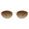 image:imageSOJOS Retro Oval Sunglasses for Women Men 90s Sunnies Lightweight Metal Frame Classic UV Protection Shades EliseBrownBrown