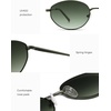 image:imageSOJOS Retro Oval Sunglasses for Women Men 90s Sunnies Lightweight Metal Frame Classic UV Protection Shades EliseGreenGreen