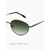 image:imageSOJOS Retro Oval Sunglasses for Women Men 90s Sunnies Lightweight Metal Frame Classic UV Protection Shades EliseGreenGreen