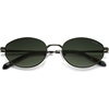 image:imageSOJOS Retro Oval Sunglasses for Women Men 90s Sunnies Lightweight Metal Frame Classic UV Protection Shades EliseGreenGreen