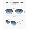 image:imageSOJOS Retro Oval Sunglasses for Women Men 90s Sunnies Lightweight Metal Frame Classic UV Protection Shades EliseGreyGrey
