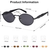 image:imageSOJOS Retro Oval Sunglasses for Women Men Trendy Sun Glasses Designer Inspired Classic Shades UV400 Protection SJ1224Black