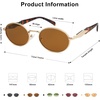 image:imageSOJOS Retro Oval Sunglasses for Women Men Trendy Sun Glasses Designer Inspired Classic Shades UV400 Protection SJ1224Brown