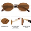 image:imageSOJOS Retro Oval Sunglasses for Women Men Trendy Sun Glasses Designer Inspired Classic Shades UV400 Protection SJ1224Brown