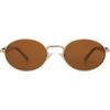 image:imageSOJOS Retro Oval Sunglasses for Women Men Trendy Sun Glasses Designer Inspired Classic Shades UV400 Protection SJ1224Brown