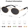 image:imageSOJOS Retro Oval Sunglasses for Women Men Trendy Sun Glasses Designer Inspired Classic Shades UV400 Protection SJ1224Gold