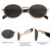image:imageSOJOS Retro Oval Sunglasses for Women Men Trendy Sun Glasses Designer Inspired Classic Shades UV400 Protection SJ1224Gold