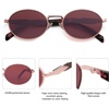 image:imageSOJOS Retro Oval Sunglasses for Women Men Trendy Sun Glasses Designer Inspired Classic Shades UV400 Protection SJ1224Red