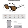 image:imageSOJOS Retro Oval Sunglasses for Women Trendy Cat Eye Narrow Chic Y2K 90s Sunnies SJ2685Matte BlackBrown