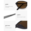 image:imageSOJOS Retro Oval Sunglasses for Women Trendy Cat Eye Narrow Chic Y2K 90s Sunnies SJ2685Matte BlackBrown