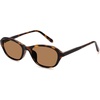 image:imageSOJOS Retro Oval Sunglasses for Women Trendy Cat Eye Narrow Chic Y2K 90s Sunnies SJ2685TortoiseBrown