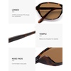 image:imageSOJOS Retro Oval Sunglasses for Women Trendy Cat Eye Narrow Chic Y2K 90s Sunnies SJ2685TortoiseBrown