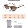 image:imageSOJOS Retro Oval Sunglasses for Women Trendy Cat Eye Narrow Chic Y2K 90s Sunnies SJ2685Transparent TaupeGreyishbrown Grading