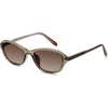 image:imageSOJOS Retro Oval Sunglasses for Women Trendy Cat Eye Narrow Chic Y2K 90s Sunnies SJ2685Transparent TaupeGreyishbrown Grading