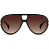 image:imageSOJOS Retro Oversized Aviator Polarized Sunglasses for Women Men Vintage Shield Large Shades SJ2657BlackBrown
