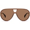 image:imageSOJOS Retro Oversized Aviator Polarized Sunglasses for Women Men Vintage Shield Large Shades SJ2657Crystal BrownBrown