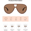 image:imageSOJOS Retro Oversized Aviator Polarized Sunglasses for Women Men Vintage Shield Large Shades SJ2657Crystal BrownBrown