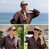 image:imageSOJOS Retro Oversized Aviator Sunglasses for Women Trendy Square Shield Sun Glasses Large Shades SJ2696Black  Grey
