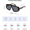 image:imageSOJOS Retro Oversized Aviator Sunglasses for Women Trendy Square Shield Sun Glasses Large Shades SJ2696Tortoise  Grey