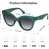 image:imageSOJOS Retro Oversized Cateye Sunglasses for Women Large Vintage Trendy Shades SJ2074GreenGrey