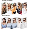 image:imageSOJOS Retro Oversized Cateye Sunglasses for Women Large Vintage Trendy Shades SJ2074OrangeBrown
