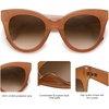 image:imageSOJOS Retro Oversized Cateye Sunglasses for Women Large Vintage Trendy Shades SJ2074OrangeBrown