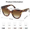 image:imageSOJOS Retro Oversized Cateye Sunglasses for Women Large Vintage Trendy Shades SJ2074TortoiseBrown