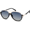 image:imageSOJOS Retro Oversized Polarized Aviator Sunglasses Women Men SJ2681  Unisex Big design UV400 protection lenses driving outdoor activitiesBlackBlue Grading