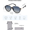 image:imageSOJOS Retro Oversized Polarized Aviator Sunglasses Women Men SJ2681  Unisex Big design UV400 protection lenses driving outdoor activitiesBlackBlue Grading