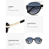image:imageSOJOS Retro Oversized Polarized Aviator Sunglasses Women Men SJ2681  Unisex Big design UV400 protection lenses driving outdoor activitiesBlackBlue Grading