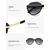 image:imageSOJOS Retro Oversized Polarized Aviator Sunglasses Women Men SJ2681  Unisex Big design UV400 protection lenses driving outdoor activitiesBlackGrey Grading