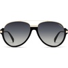 image:imageSOJOS Retro Oversized Polarized Aviator Sunglasses Women Men SJ2681  Unisex Big design UV400 protection lenses driving outdoor activitiesBlackGrey Grading
