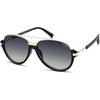 image:imageSOJOS Retro Oversized Polarized Aviator Sunglasses Women Men SJ2681  Unisex Big design UV400 protection lenses driving outdoor activitiesBlackGrey Grading