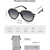 image:imageSOJOS Retro Oversized Polarized Aviator Sunglasses Women Men SJ2681  Unisex Big design UV400 protection lenses driving outdoor activitiesBlackGrey Grading