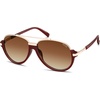 image:imageSOJOS Retro Oversized Polarized Aviator Sunglasses Women Men SJ2681  Unisex Big design UV400 protection lenses driving outdoor activitiesRedBrown Grading