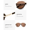 image:imageSOJOS Retro Oversized Polarized Aviator Sunglasses Women Men SJ2681  Unisex Big design UV400 protection lenses driving outdoor activitiesTortoiseBrown