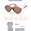 image:imageSOJOS Retro Oversized Polarized Aviator Sunglasses Women Men SJ2681  Unisex Big design UV400 protection lenses driving outdoor activitiesTortoiseBrown