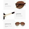 image:imageSOJOS Retro Oversized Polarized Aviator Sunglasses Women Men SJ2681  Unisex Big design UV400 protection lenses driving outdoor activitiesTortoiseBrown Grading