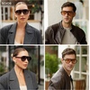 image:imageSOJOS Retro Oversized Polarized Aviator Sunglasses for Women Men 70s 80s Trendy UV400 Shades SJ2666BlackGrey