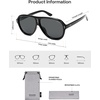 image:imageSOJOS Retro Oversized Polarized Aviator Sunglasses for Women Men 70s 80s Trendy UV400 Shades SJ2666BlackGrey