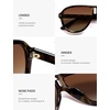 image:imageSOJOS Retro Oversized Polarized Aviator Sunglasses for Women Men 70s 80s Trendy UV400 Shades SJ2666Brown TortoiseBrown