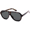 image:imageSOJOS Retro Oversized Polarized Aviator Sunglasses for Women Men 70s 80s Trendy UV400 Shades SJ2666Dark TortoiseGrey