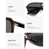 image:imageSOJOS Retro Oversized Polarized Aviator Sunglasses for Women Men 70s 80s Trendy UV400 Shades SJ2666Dark TortoiseGrey