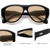 image:imageSOJOS Retro Oversized Polarized Aviator Sunglasses for Women Men Vintage 70s Style UV Protection Sunnies SJ2328BlackLight Brown