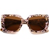 image:imageSOJOS Retro Oversized Square Acetate Sunglasses Women Polarized Trendy Ladies Shades Sun Glasses Big CrushTortoiseBrown